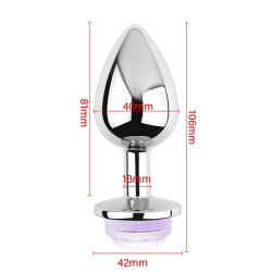 Generique Plug Bijou lumineux LIGHT LED L 8 x 4cm
